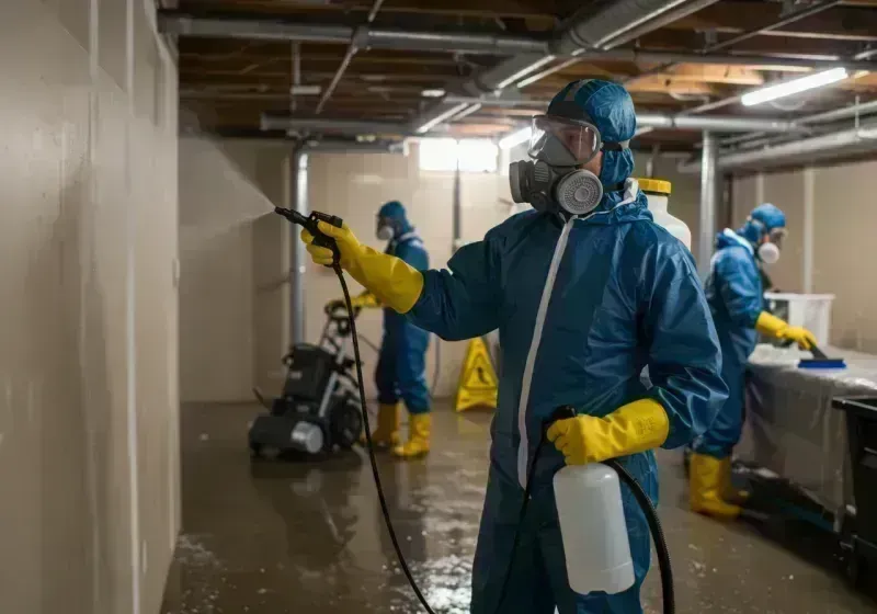 Basement Sanitization and Antimicrobial Treatment process in Ogdensburg, NY